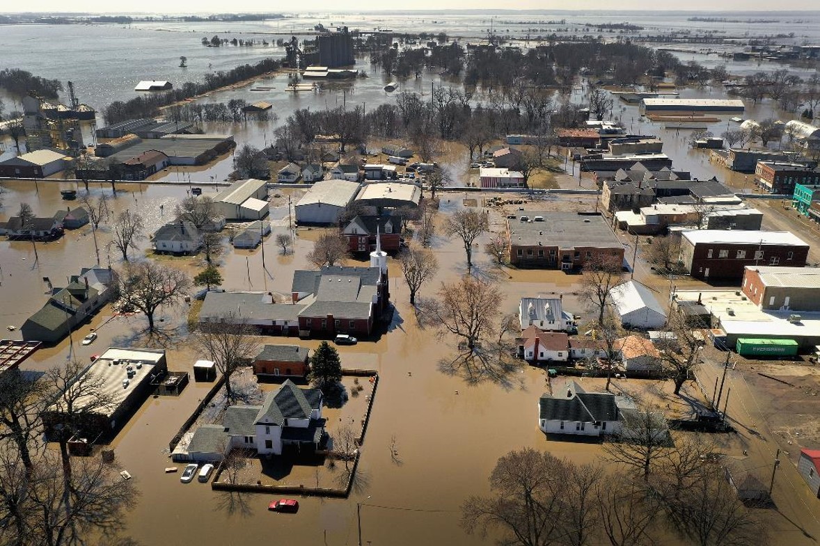 2019 flood in Hamburg, Iowa