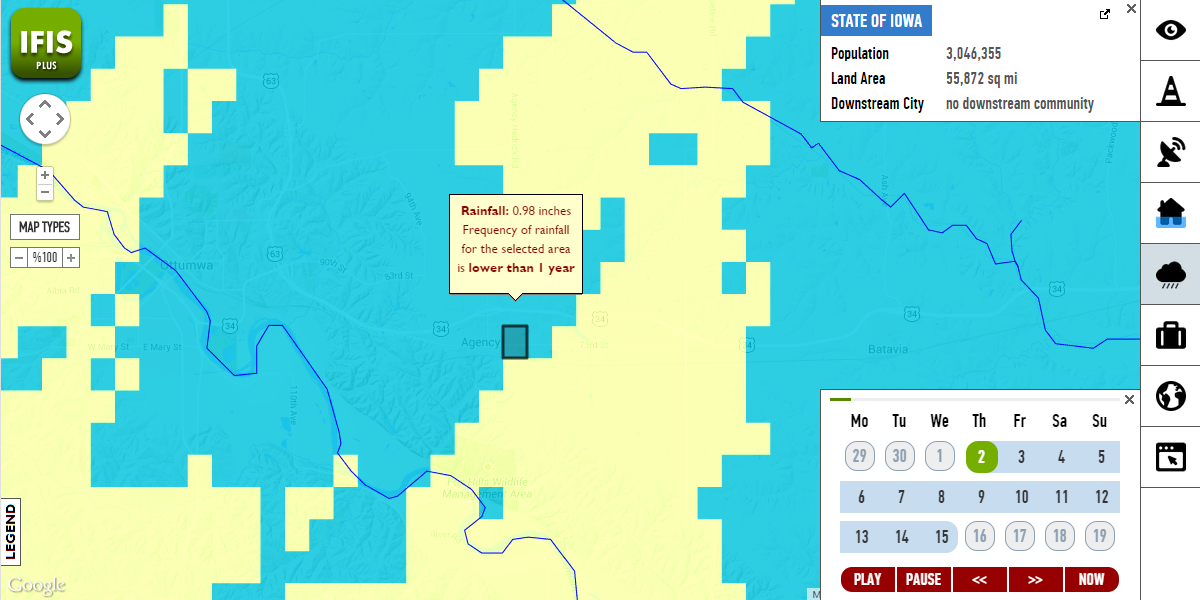 IFIS rainfall frequency