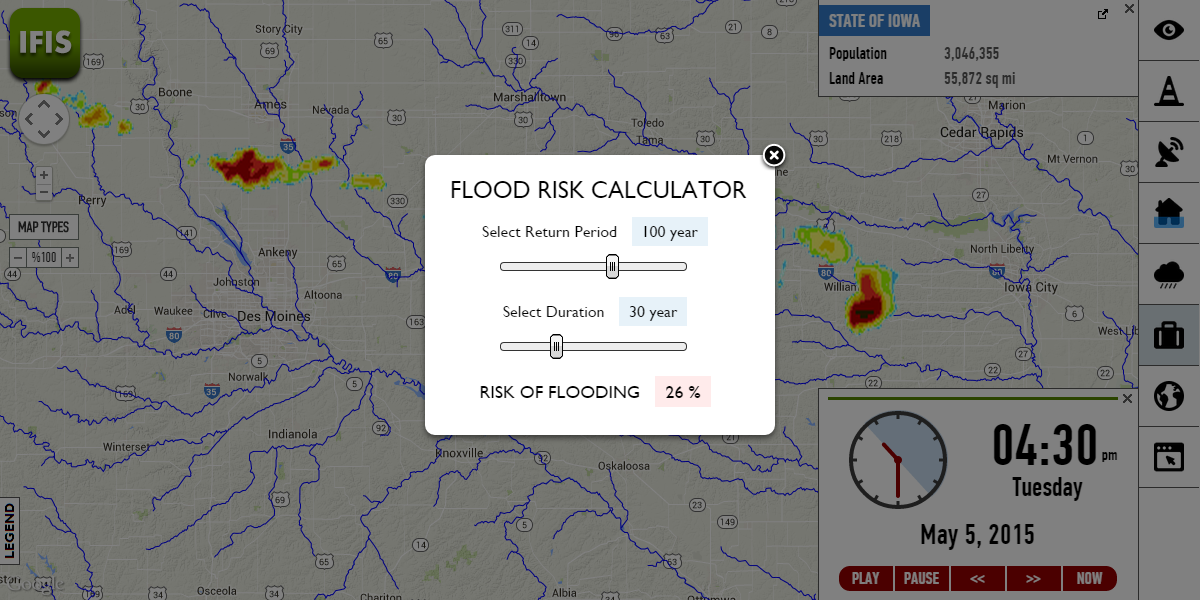 IFIS flood risk calculator