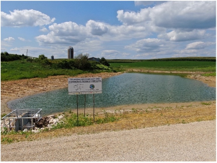 An on-road structure installed in the Upper Iowa Watershed.