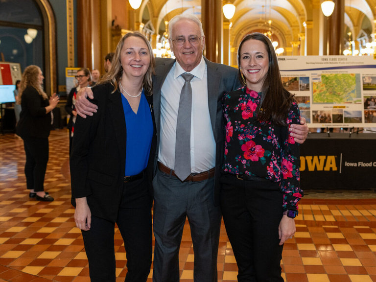IFC staff and partners pose at the Legislative Breakfast event at the Iowa State Capital Rotunda