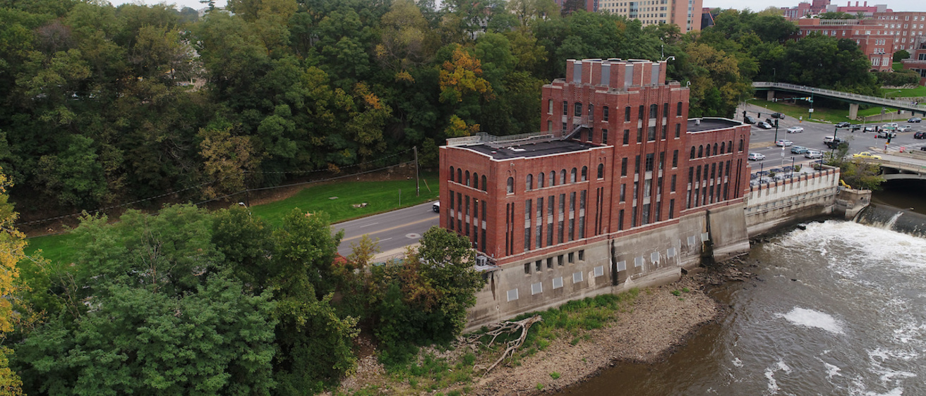 Aerial photo of the Stanley Hydraulics Laboratory