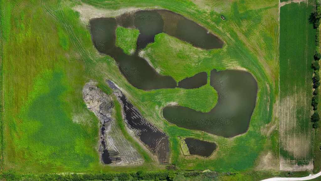 Aerial photo of the Middle Cedar Wetland